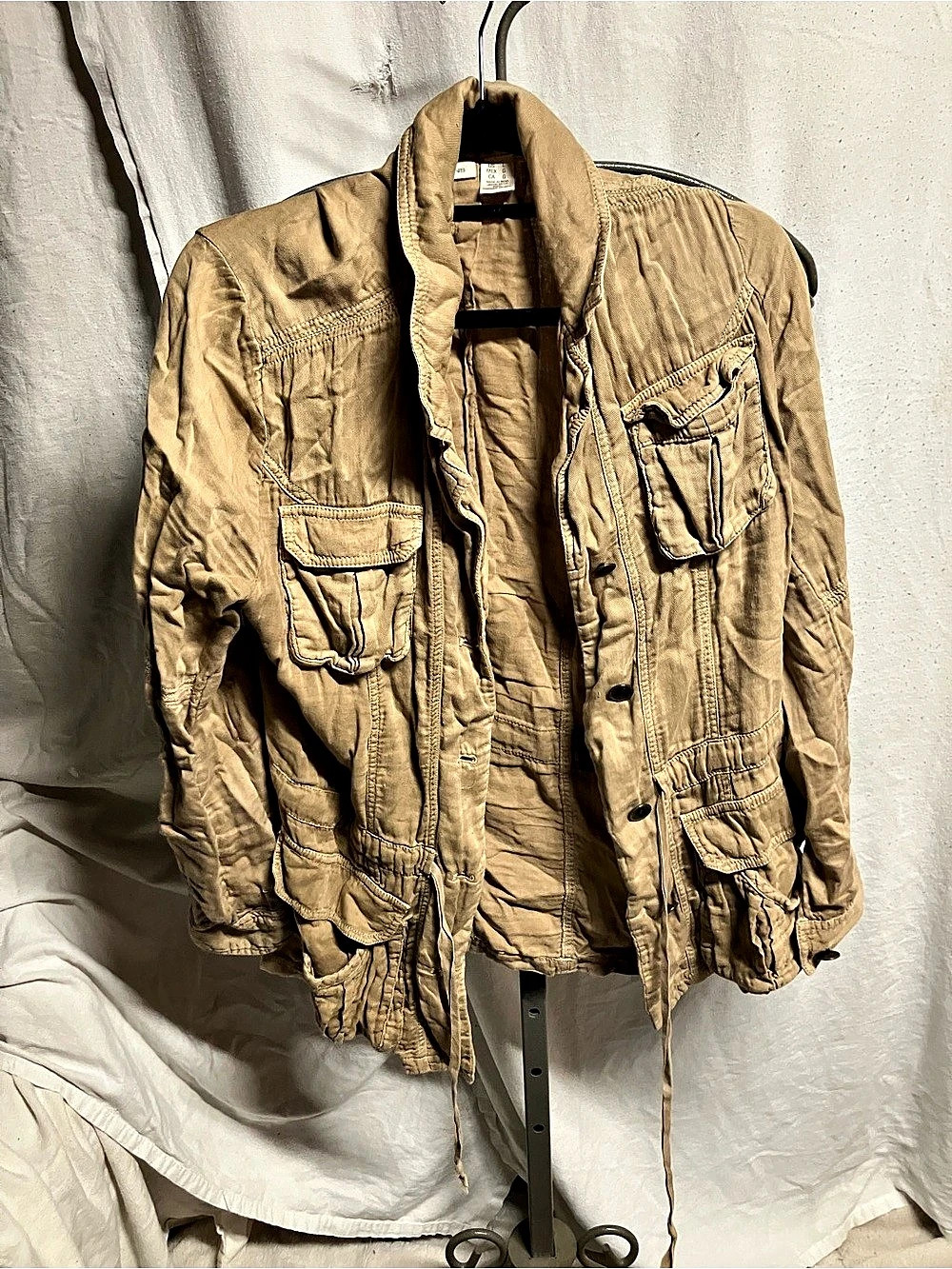 DKNY Jeans Utility Jacket in Brown Size Large